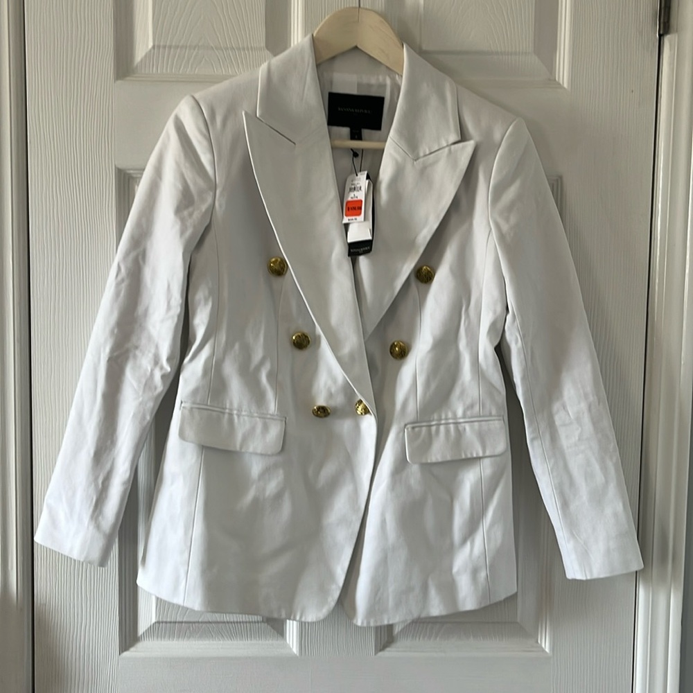 Banana republic factory double breasted captain blazer